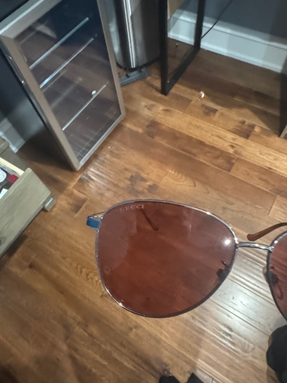 Gucci Clear Frame Sunglasses with Brown Lenses - Picture 2 of 4